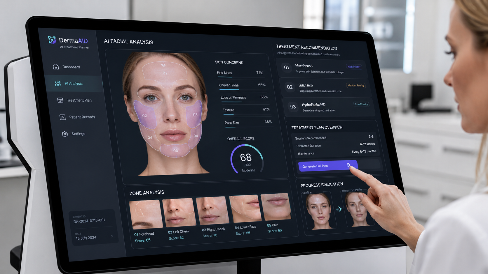 AI Treatment Planning Interface